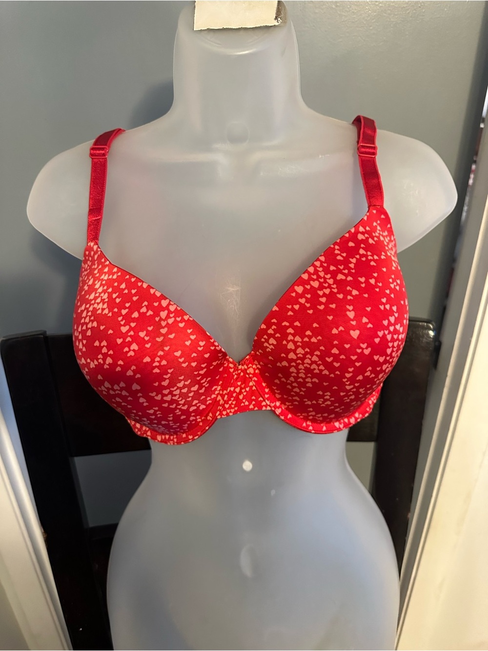 Victoria Secret 38D Red Heart Print T-Shirt Bra - Women Intimates
